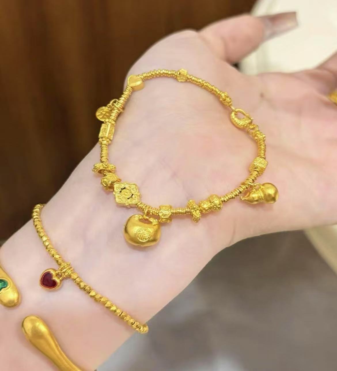 合金手链 爆款小胖福葫芦盘缠手链轻奢百搭