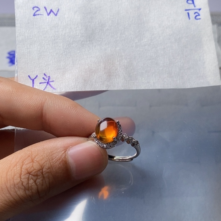 未镶嵌琥珀戒指丫**'