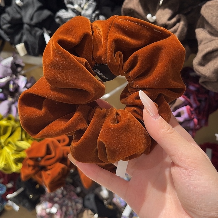 布艺铁合金南瓜色发圈s