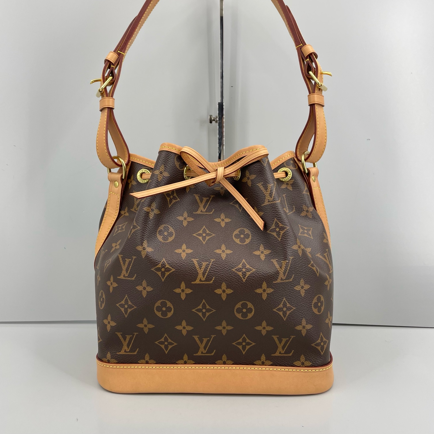 95新 LouisVuitton/路易威登 优选/Noe中号老花抽绳水桶包/27×27