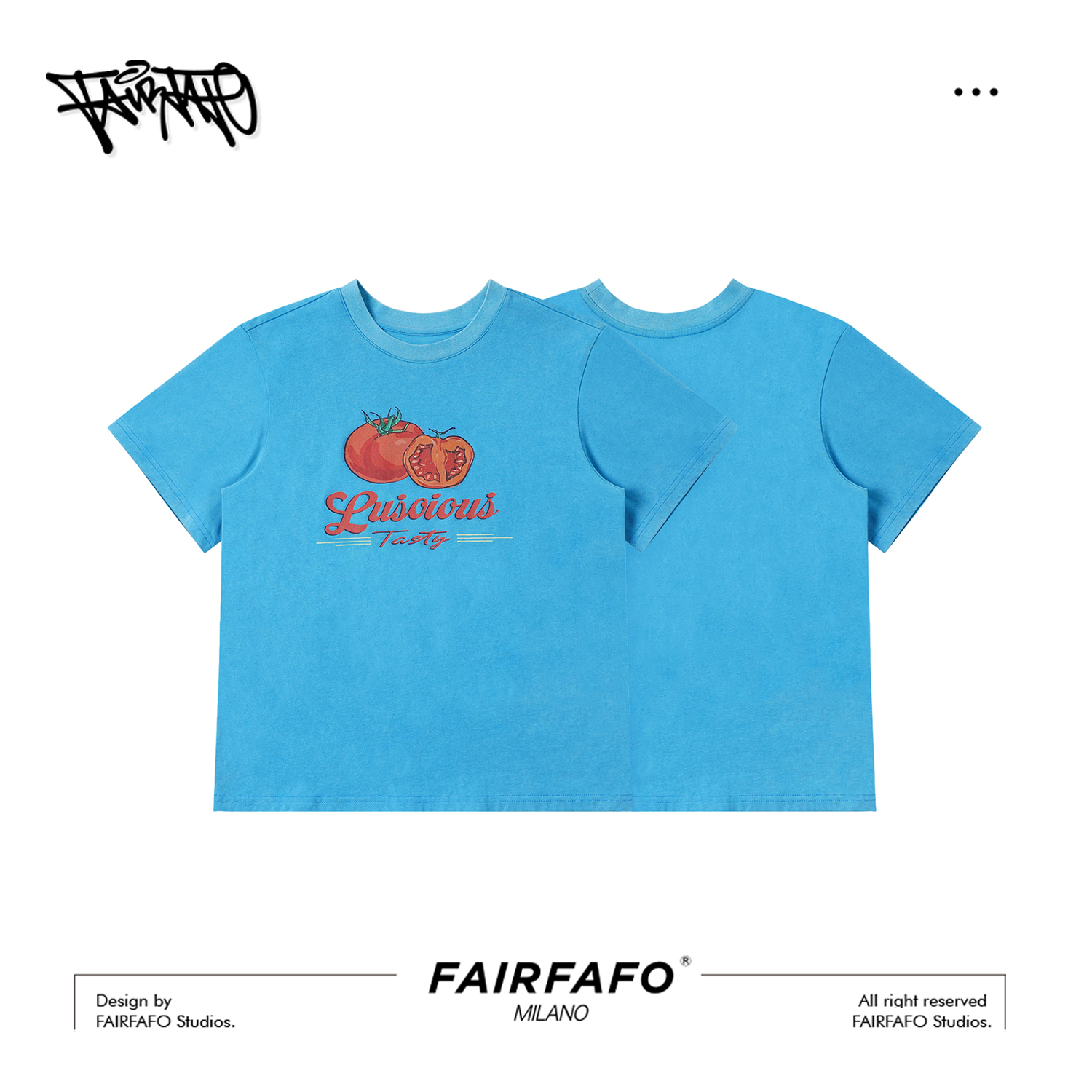 【西红柿印花短袖】ZY5ZB0773夏季美潮显白时尚T恤