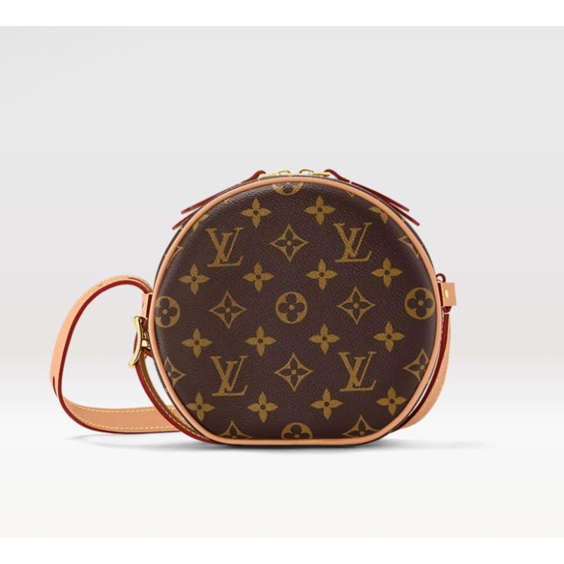 99新 LouisVuitton/路易威登 LV 老花 小号圆饼包 斜跨包/通