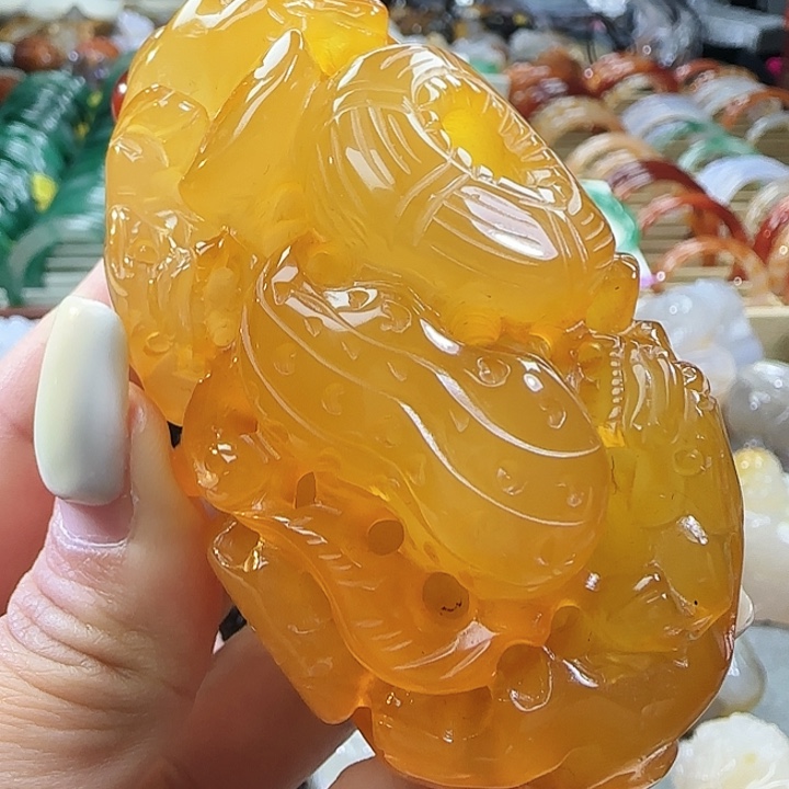 玛瑙/玉髓合金手把件