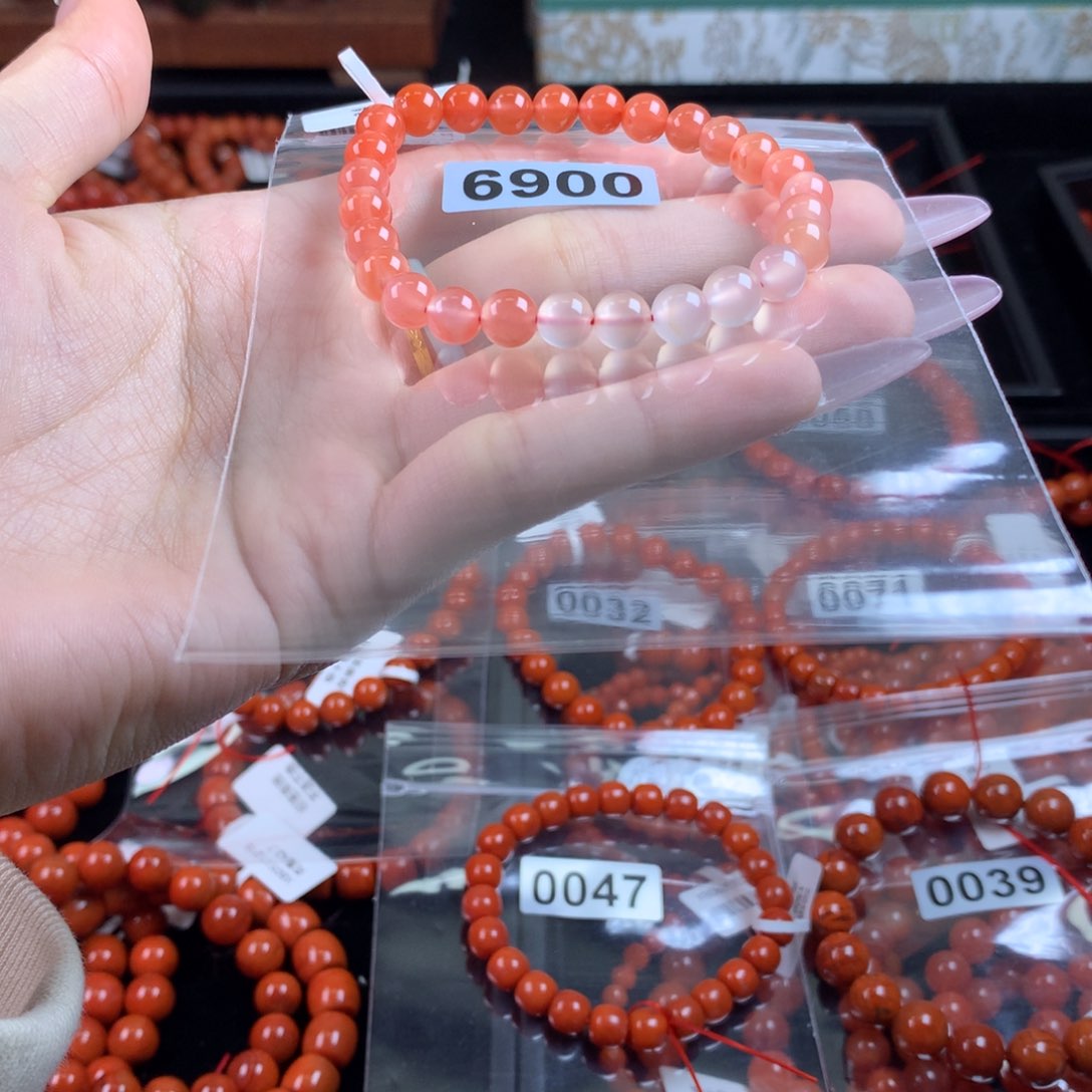 南红玛瑙手链未镶嵌6900