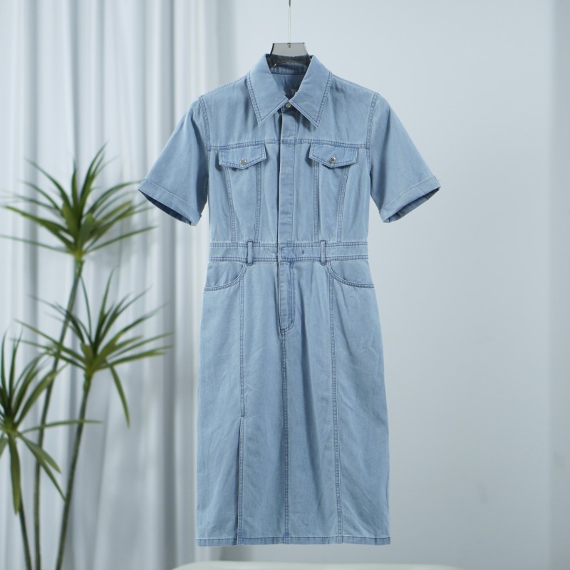 LI丽系列  Y195  女装时尚简约休闲连衣裙牛仔蓝G79264191