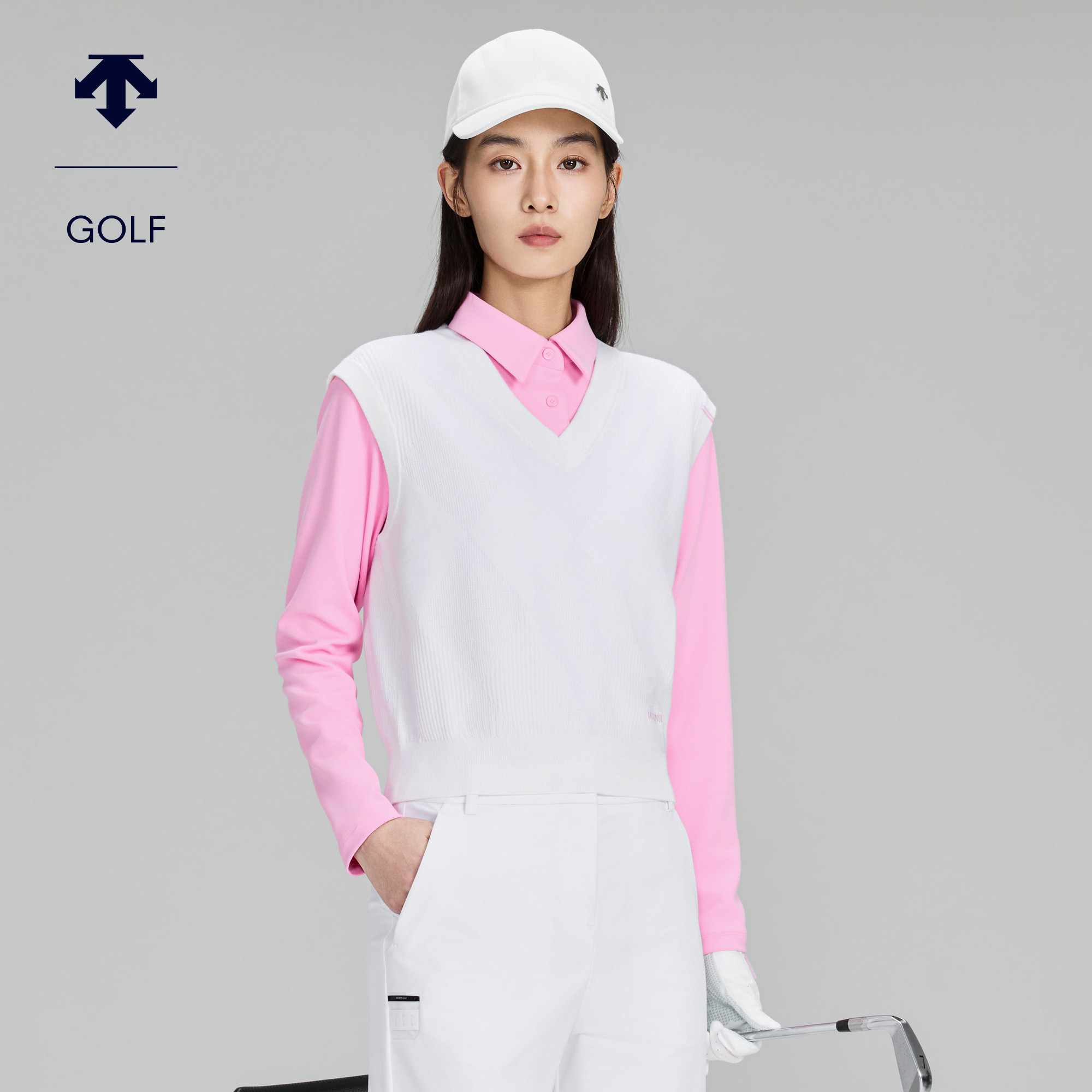 DESCENTEGOLF迪桑特高尔夫女士S-CORE毛衣马甲早春新品G613WSKV16