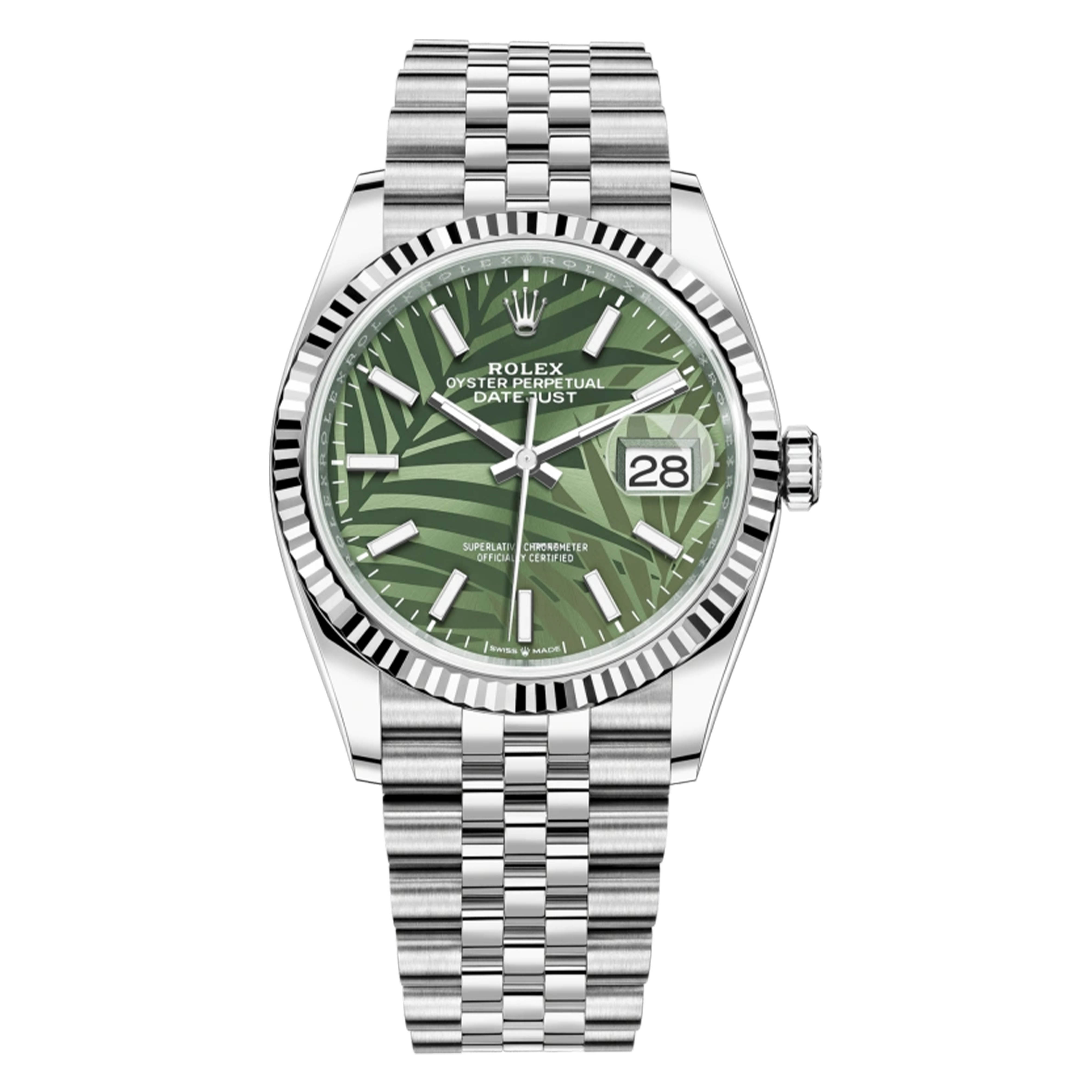 99新 Rolex/劳力士 /126234棕榈叶绿盘/36mm