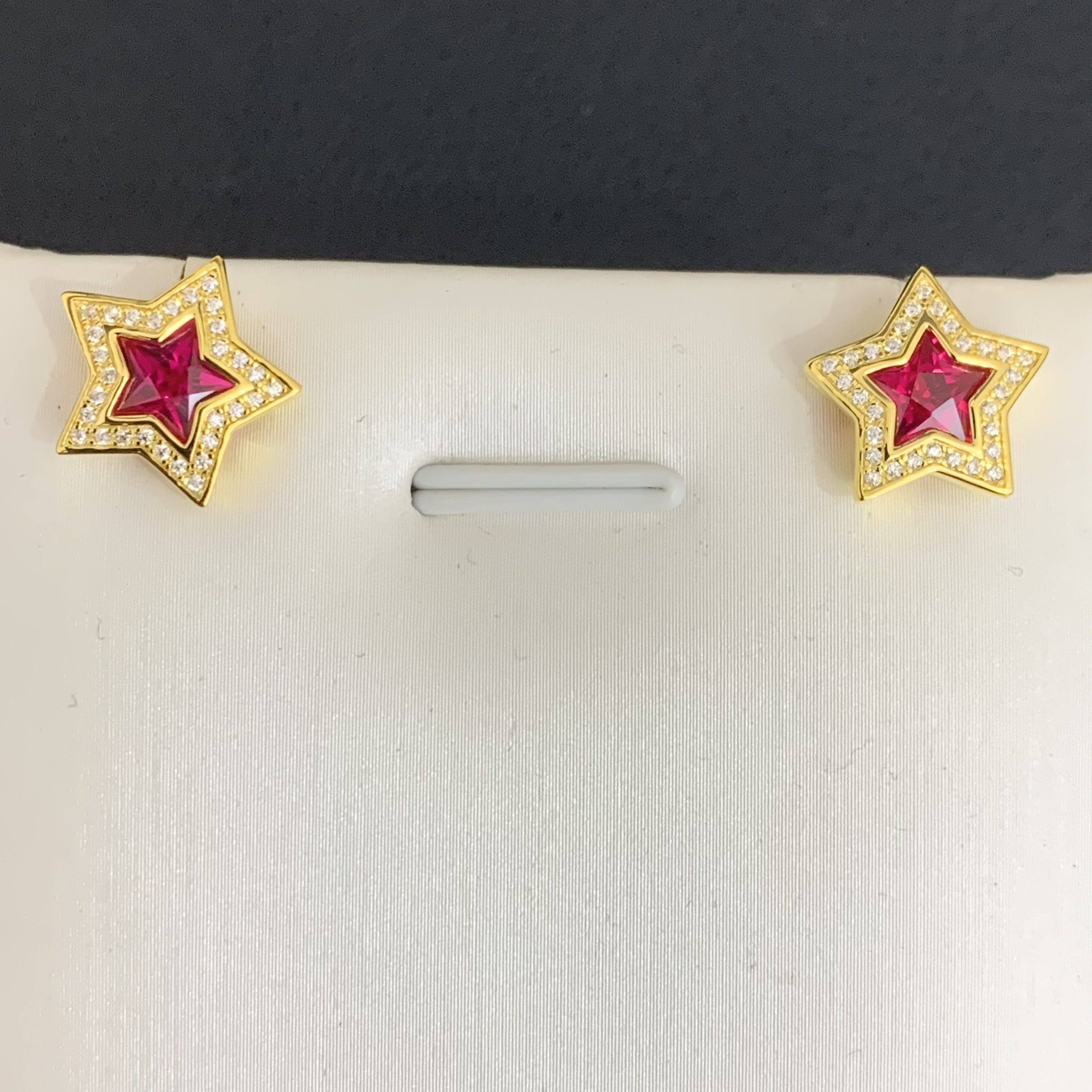  红五星系列S925银耳钉