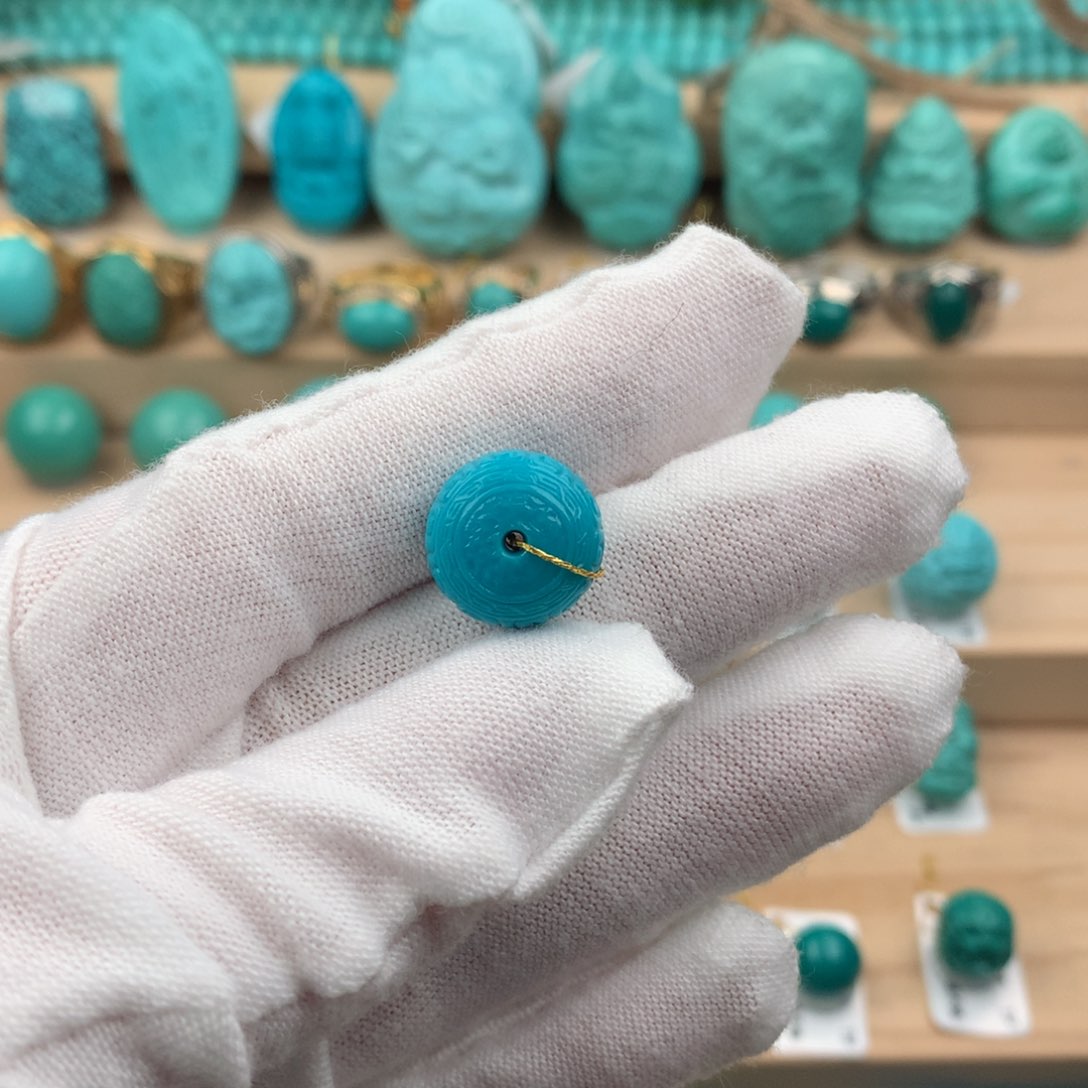 绿松石配饰未镶嵌13.7-9.5