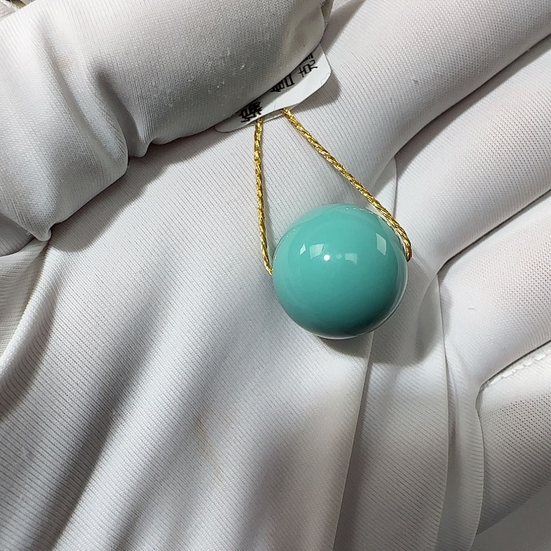 绿松石未镶嵌14mm➕单珠