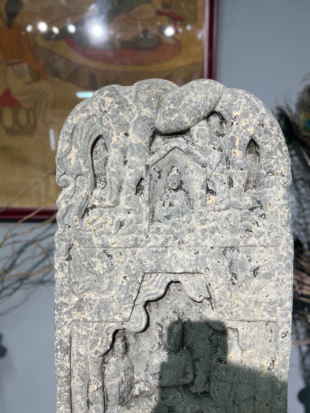 青石佛龛 摆放茶室陈设空间