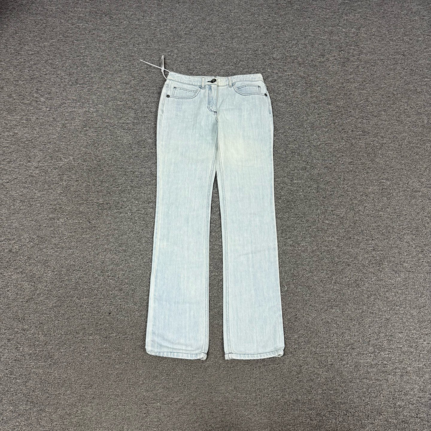 99新 Chanel/香奈儿 蓝色 经典双CLogo 牛仔裤 34码 99新