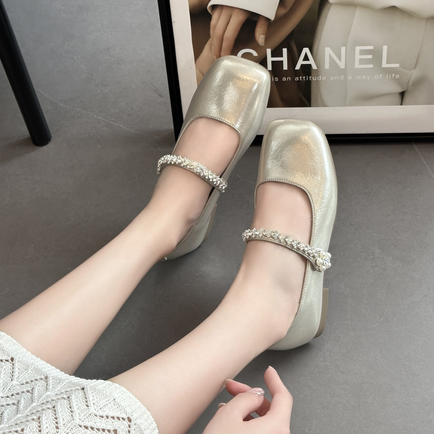 轩轩家【小清新玛丽珍】 软底软面小清新少女感气质百搭单鞋