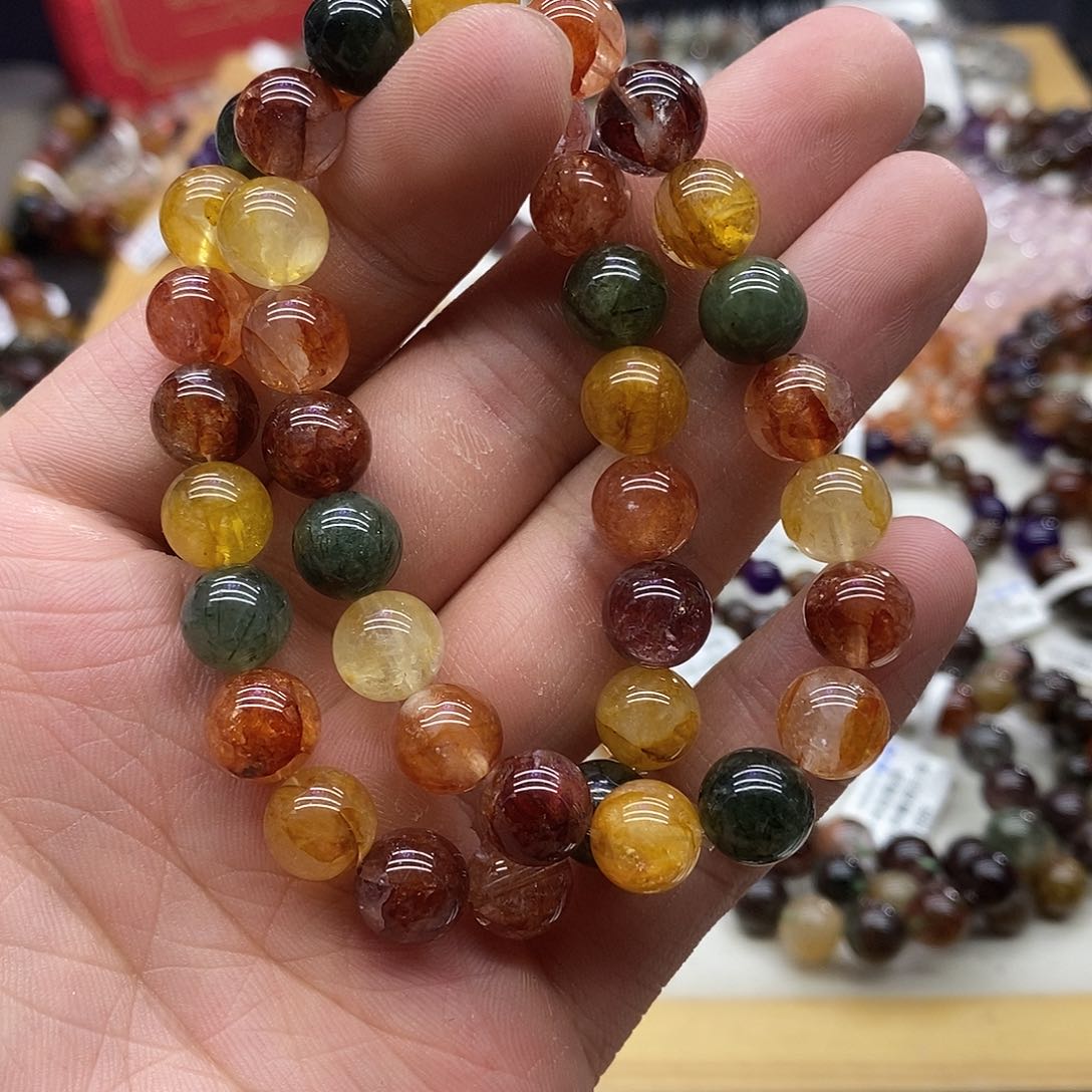 水晶手链未镶嵌多样性发货发一条