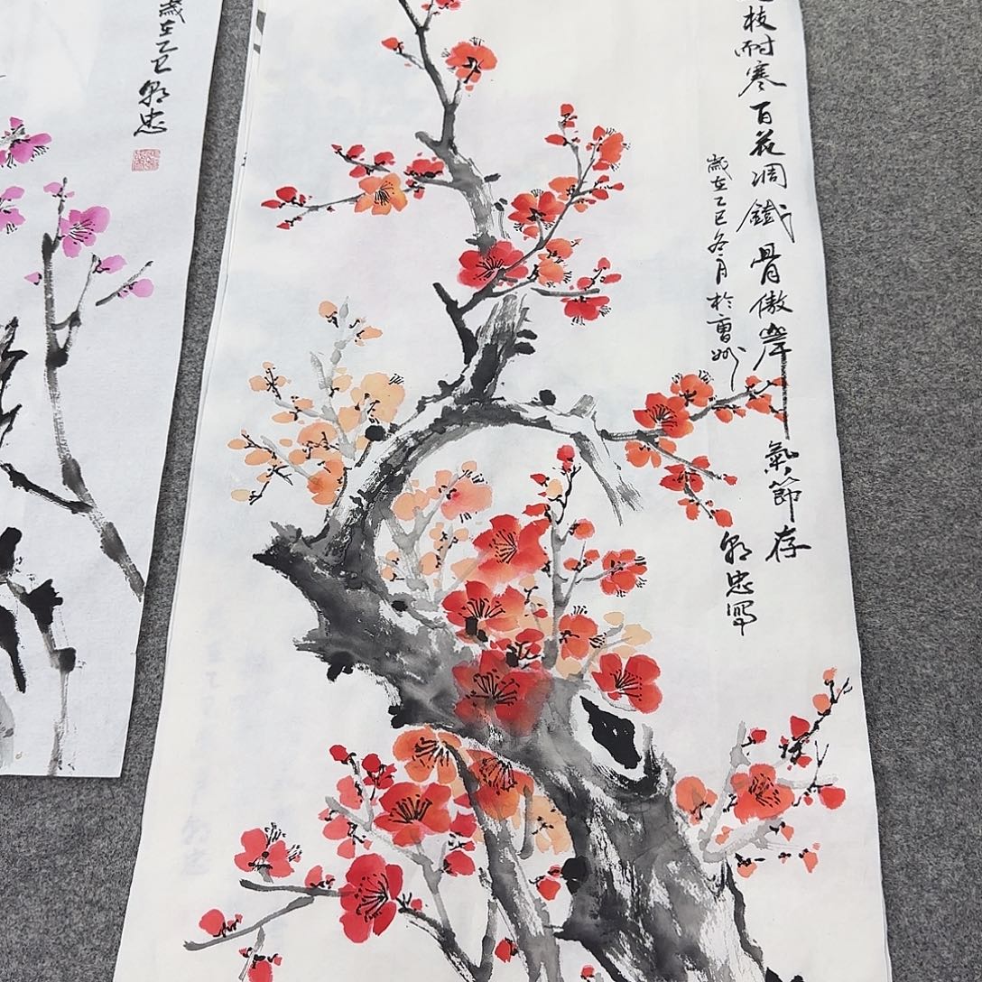 J***u国画国画立体兰花作品