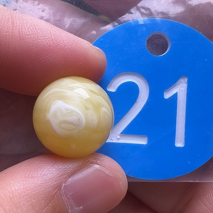 未镶嵌蜜蜡裸石花粉14.6m m