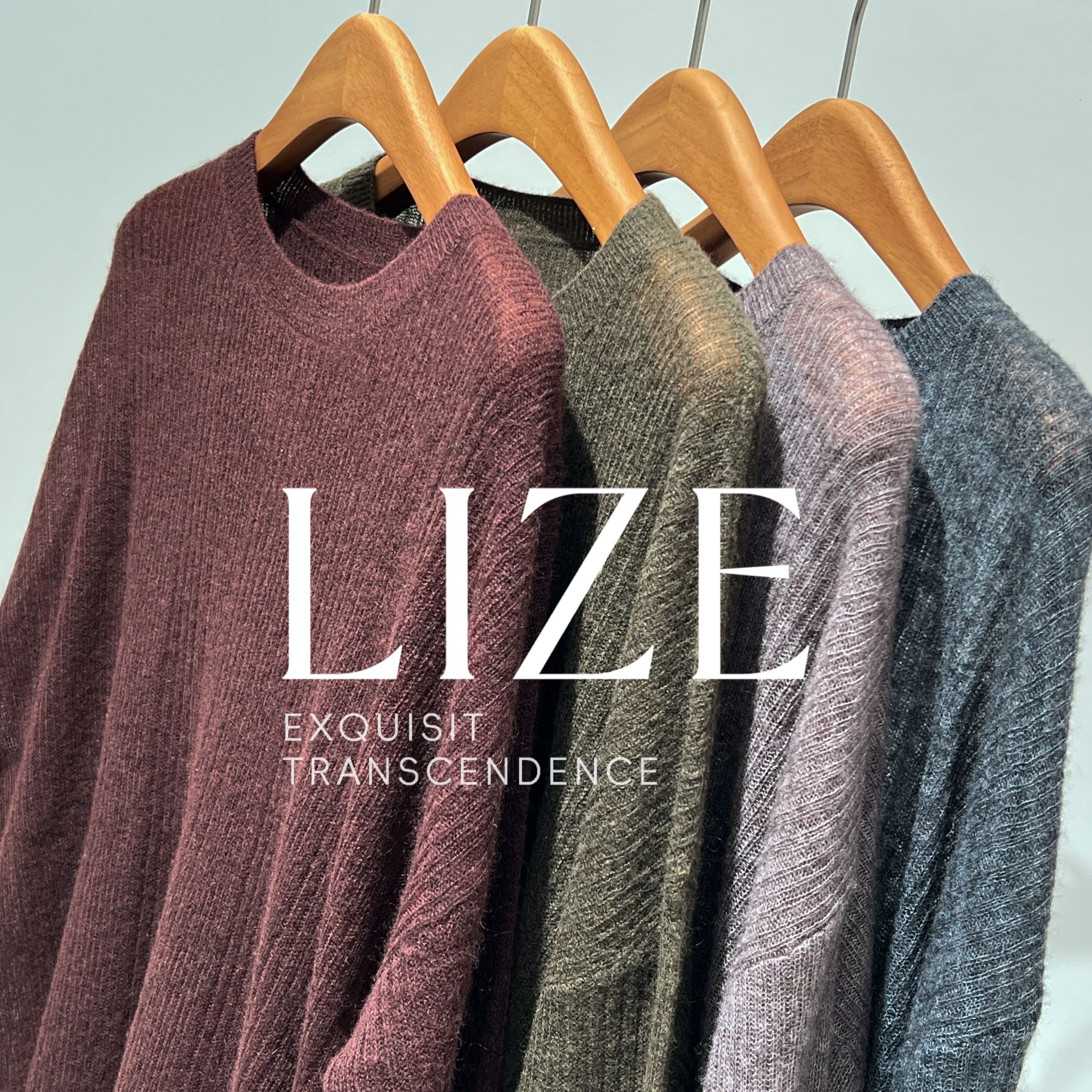 LIZE「L0738」山羊绒绵羊毛含桑蚕丝针织衫