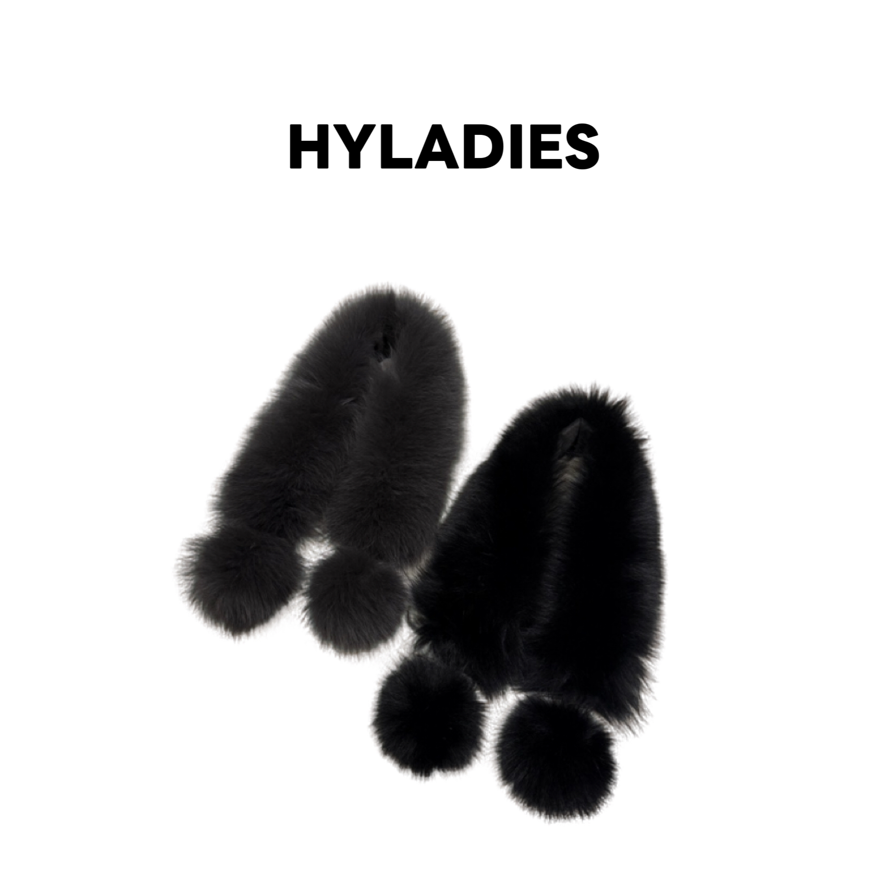 HYLADIESWEAR  『狐狸毛领』冬季韩版毛球磁吸扣狐狸毛围巾