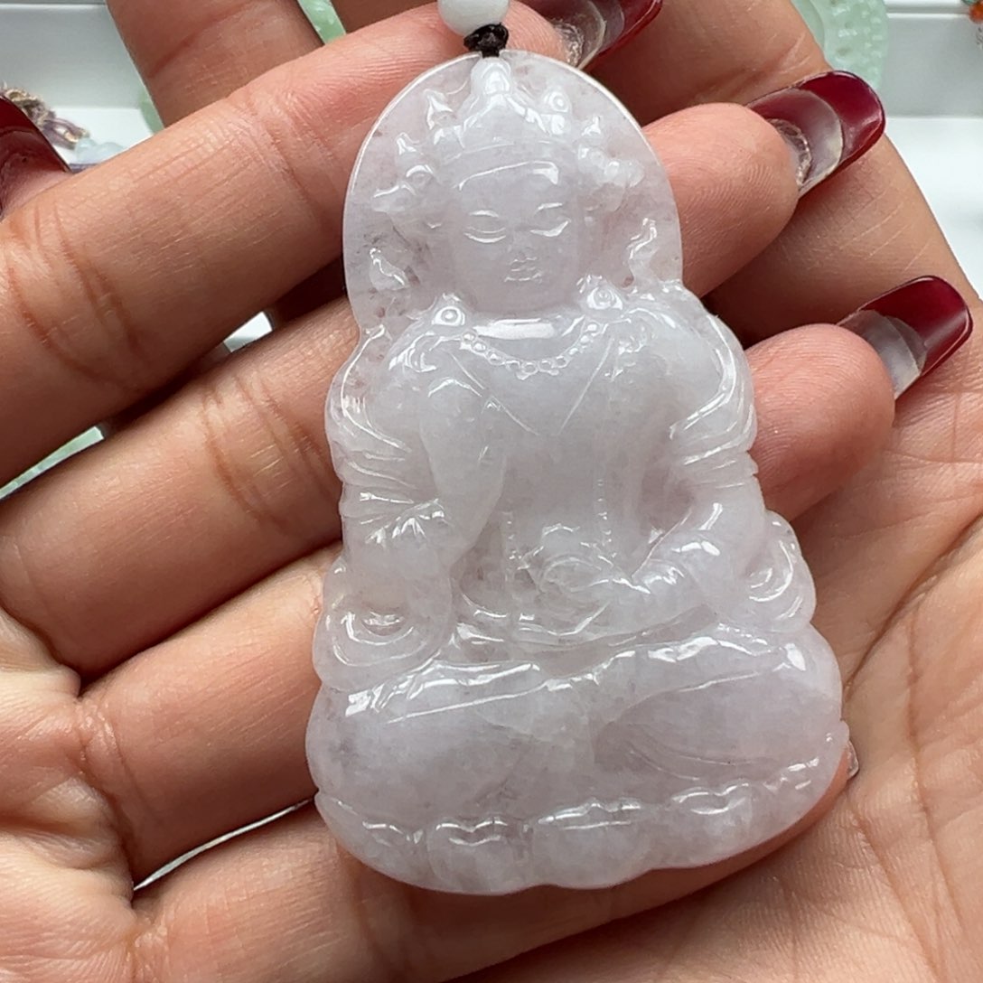 翡翠颈饰未镶嵌度母观音菩萨