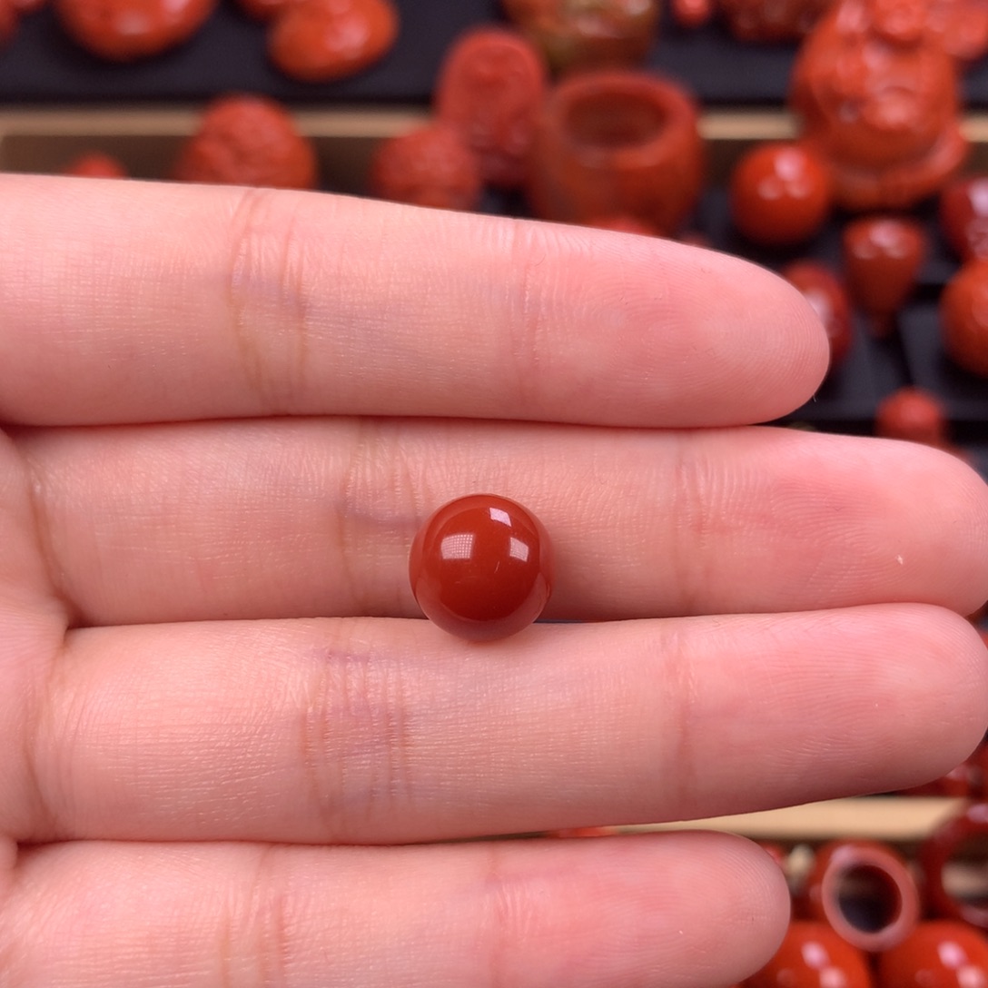 未镶嵌圆珠10.2mm南红玛瑙