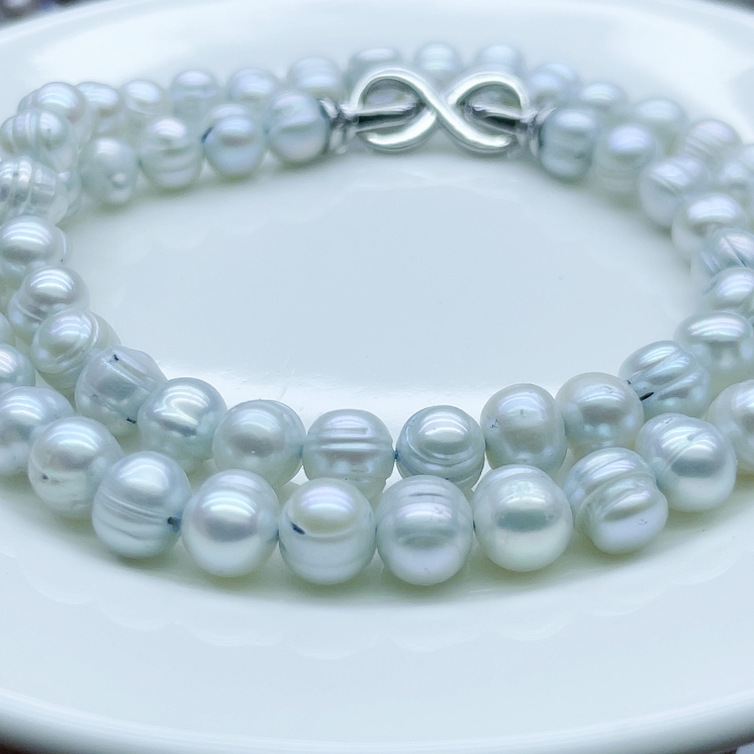 淡水珍珠颈饰钛钢