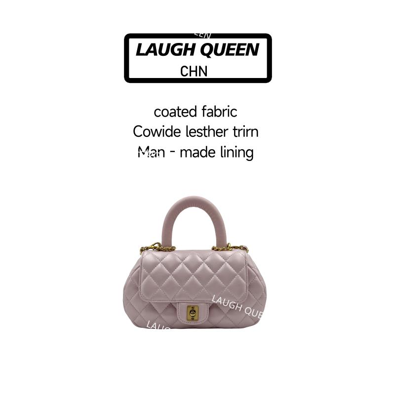 Laugh Queen手工打造真皮女士新款包元粉色