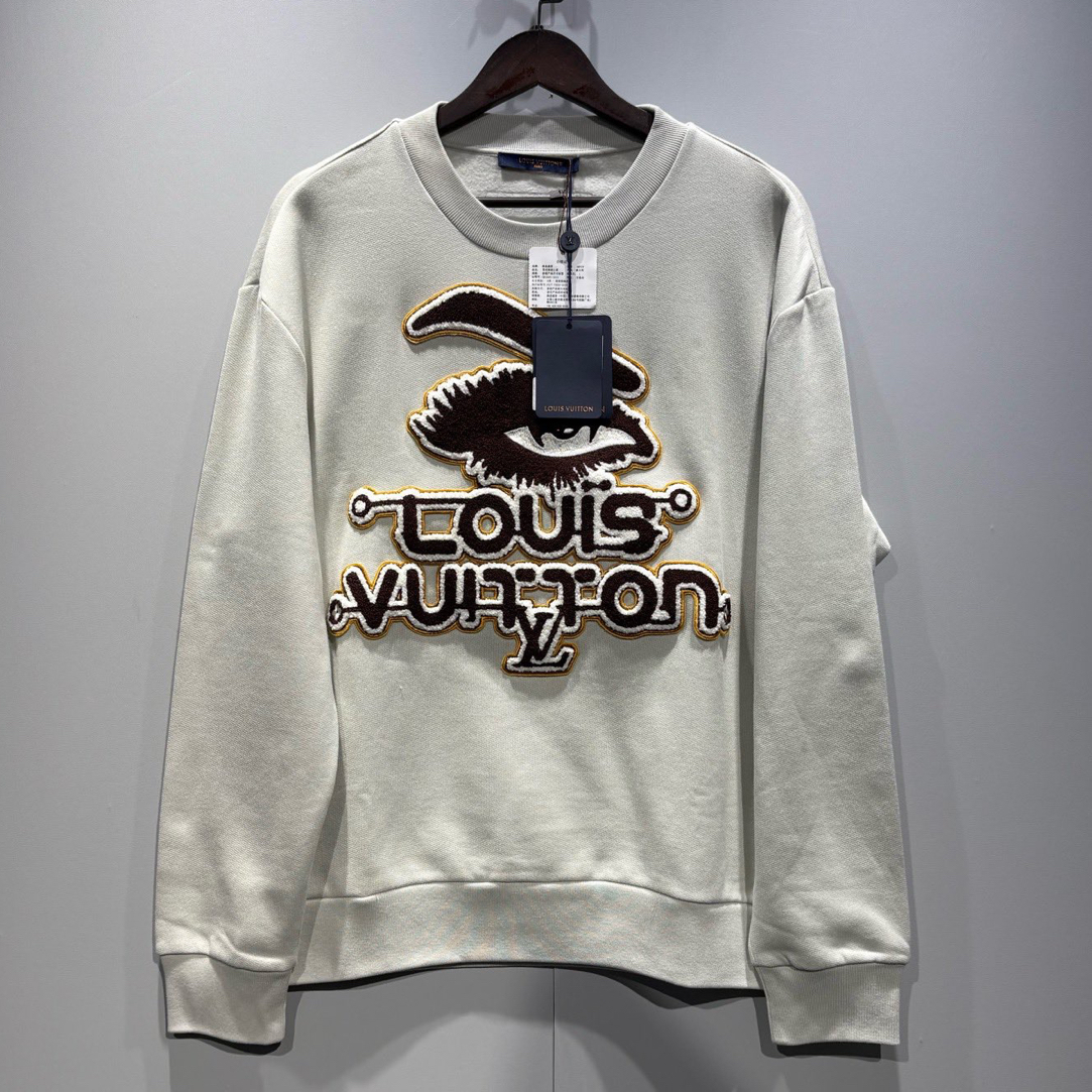 未使用 LouisVuitton/路易威登 ss24恶魔之眼刺绣卫衣/L码/0658