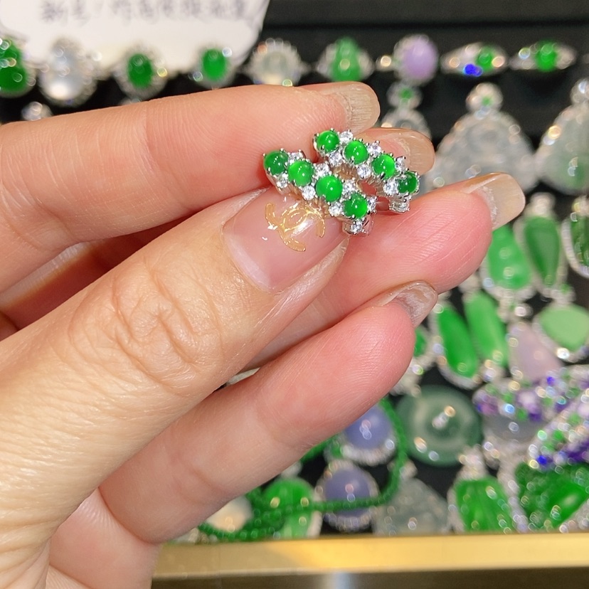 【闪购商品】翡翠未镶嵌耳饰天然翡翠