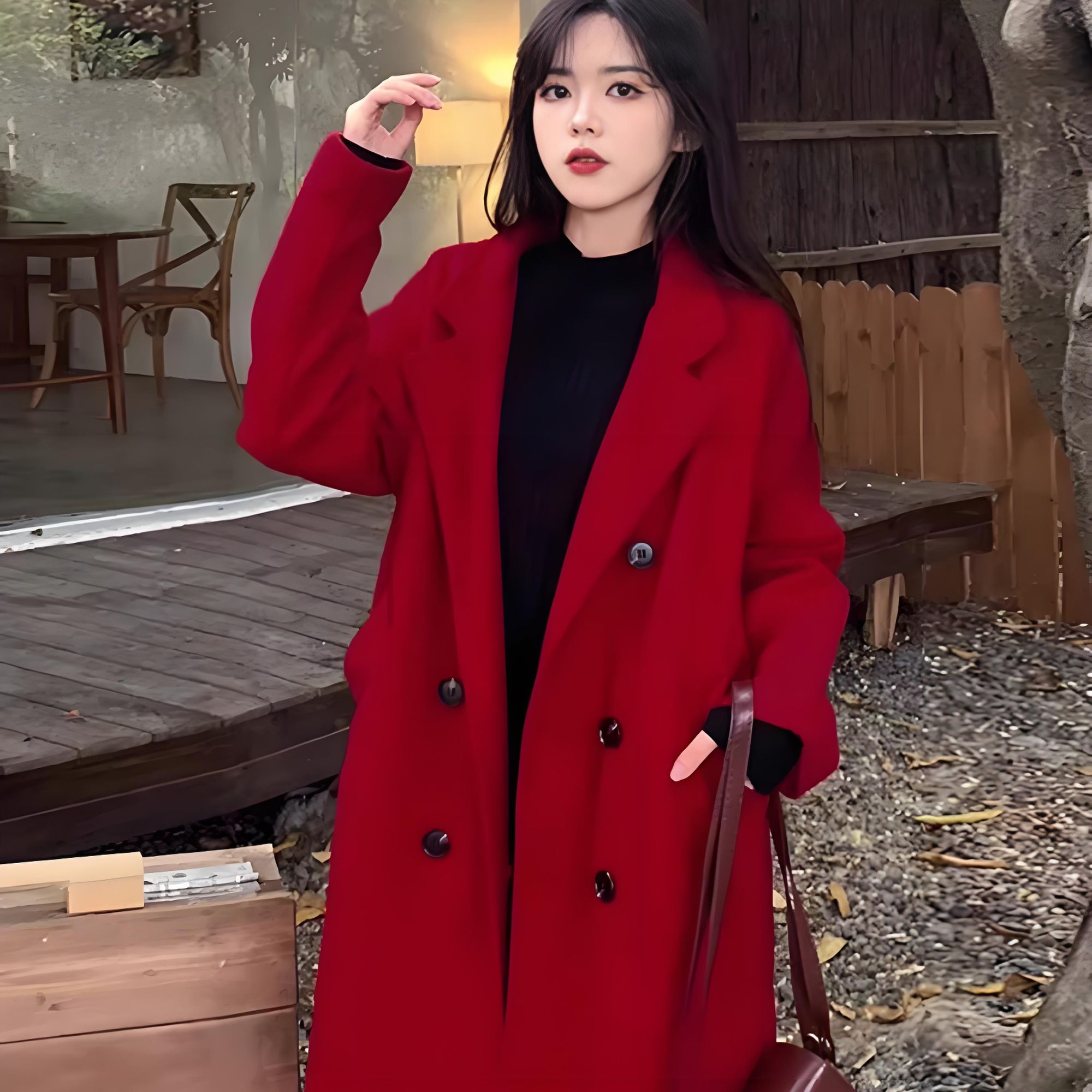 2025春季毛呢大衣气质洋气韩版