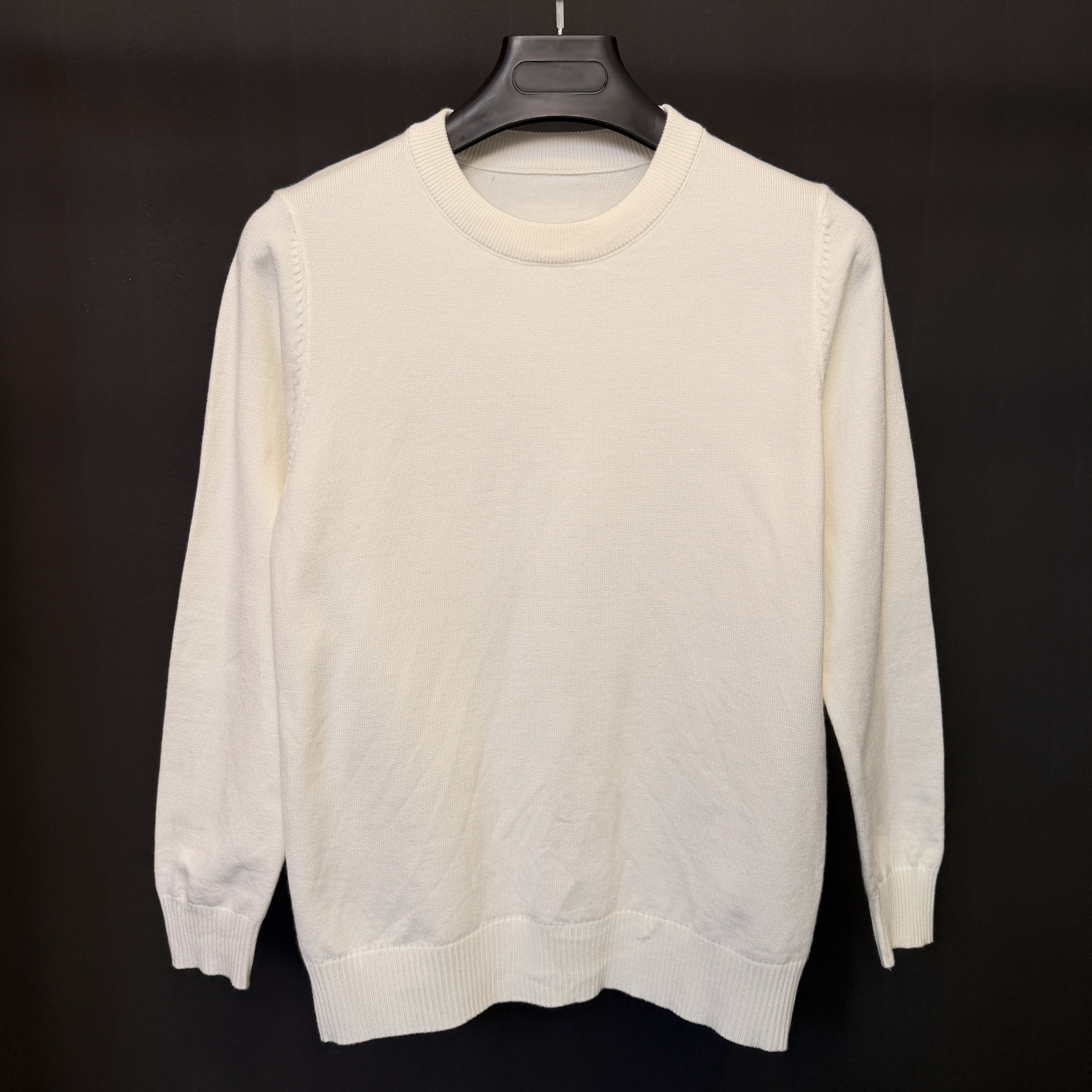 H0027秋冬纯色圆领男士日系针织衫毛衣