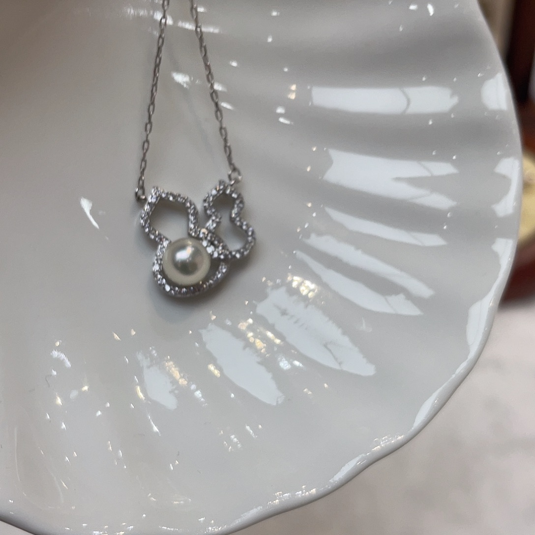 银S925镶嵌颈饰海水珍珠