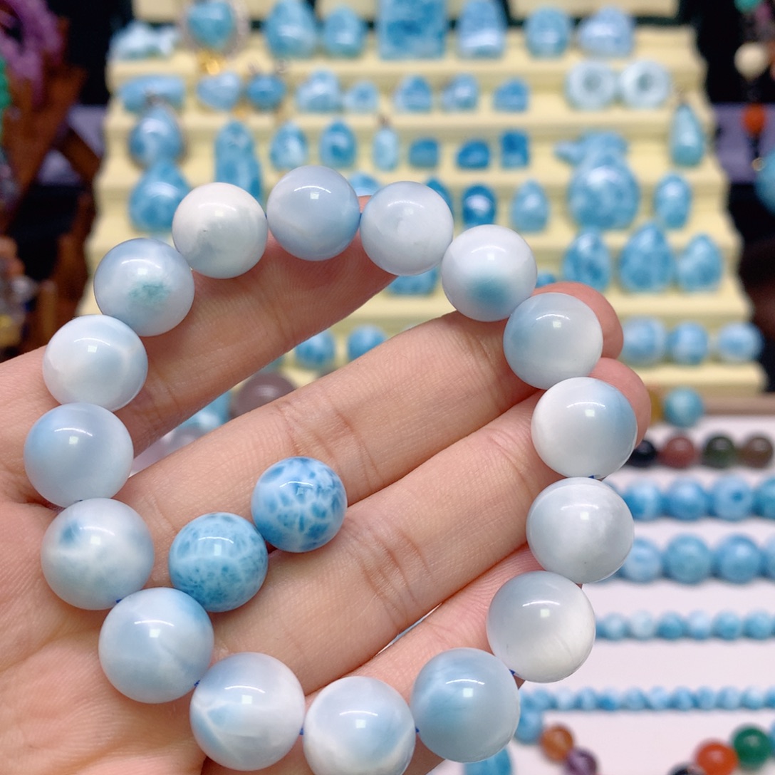 针钠钙石（海纹石）未镶嵌手链