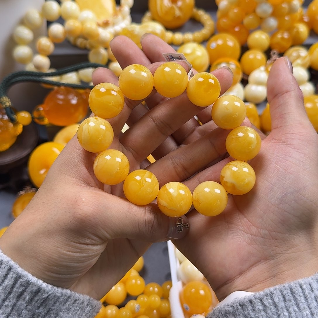 琥珀珠宝奇石未镶嵌19mm