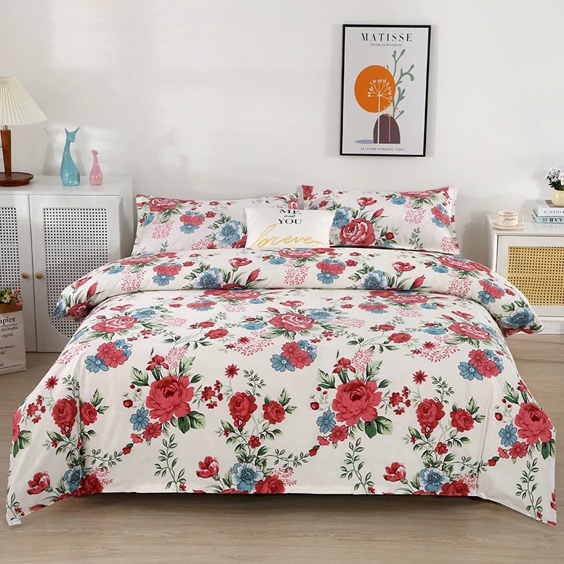 （工厂尾单）澳洲磨毛新疆长荣牡丹盛开床单加密斜纹