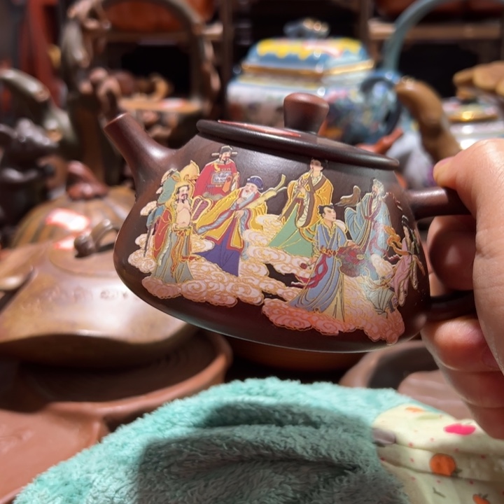 紫砂茶壶紫砂壶收藏起来了！