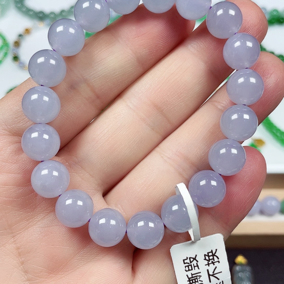 翡翠未镶嵌手链天然缅甸翡翠A货卡10