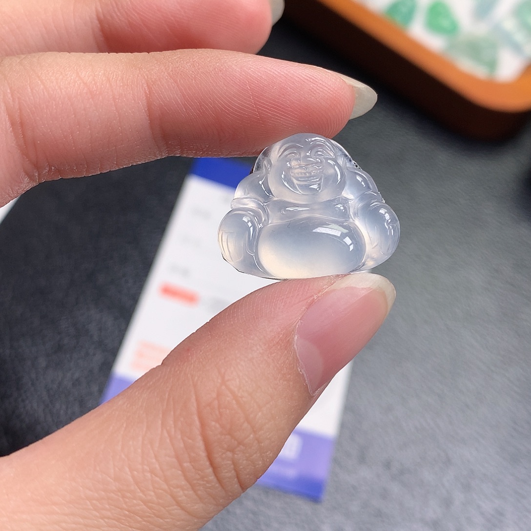 翡翠裸石缅甸天然A货翡翠冰种佛公