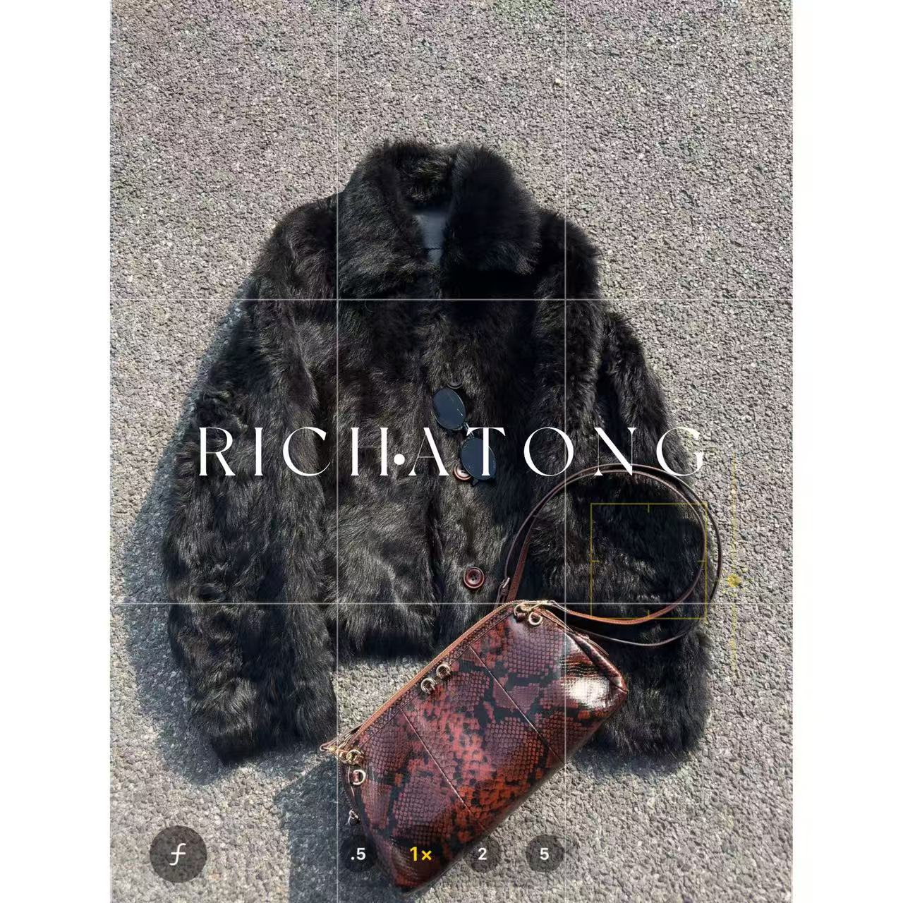 RICH ATONG.【拉达托卡】Fur oka%显瘦减龄直毛托斯卡纳外套1114-20