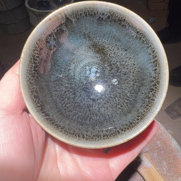 木****瓷便携款宋御柴烧微瑕主人杯