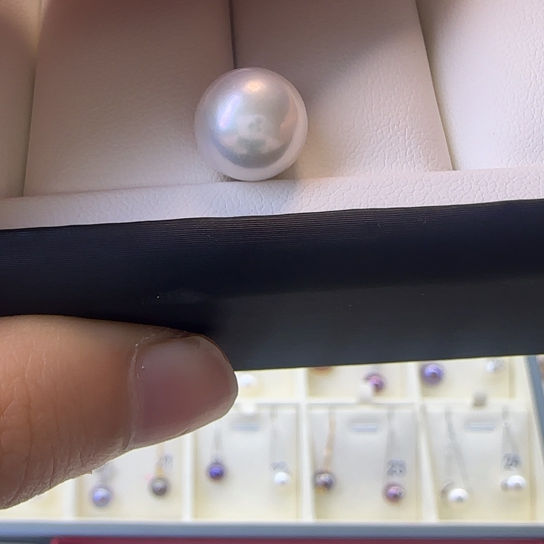 淡水珍珠颈饰银S925镶嵌裸珠定制