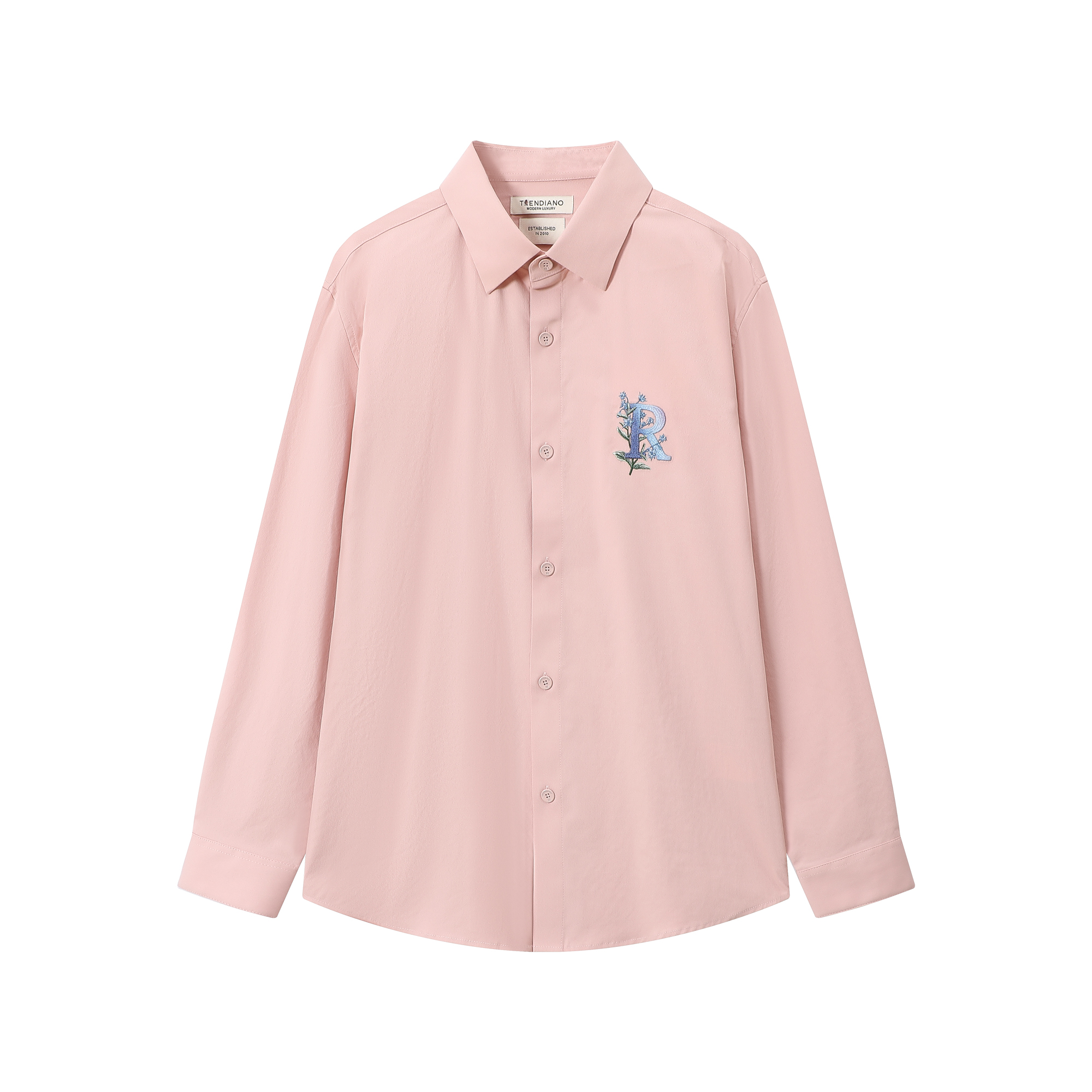 【TR】210-2015210-衬衫（舒适型） 春秋徽标舒适长衬衫 男女同款