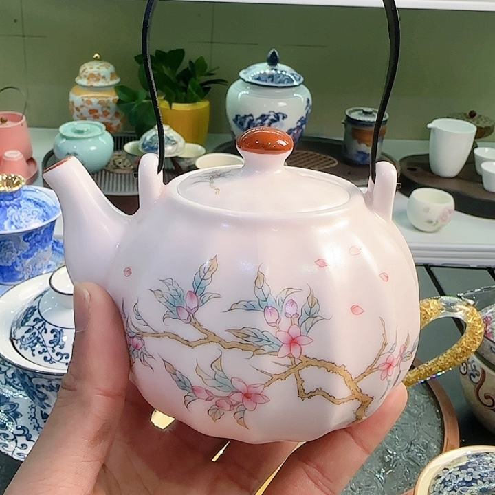 青花瓷器茶具套装旅行套装 茶叶罐玻璃杯等