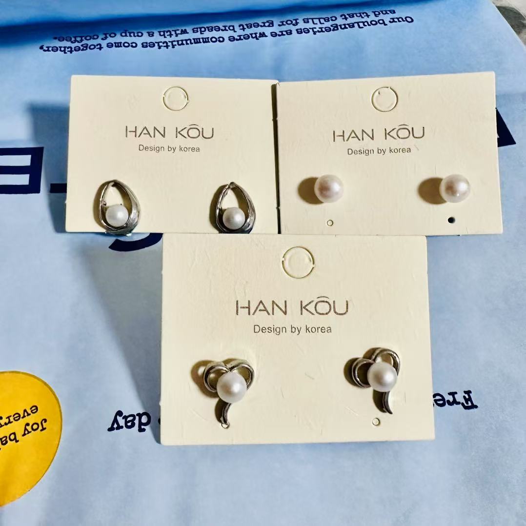 纯天然淡水真珍珠耳钉女925银百搭气质高级耳洞耳饰爱心款