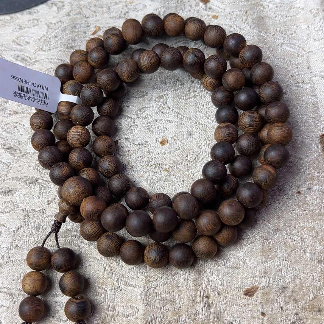 沉香手串09留疤圆珠白其41克多样性发一沉香手串