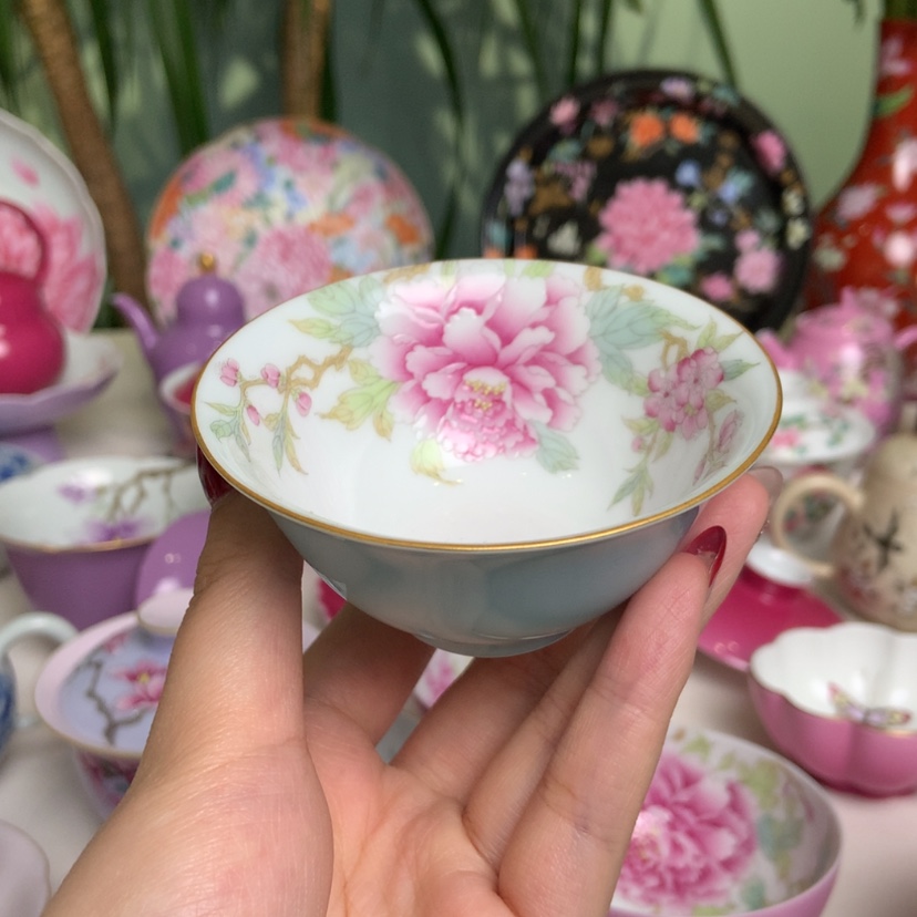 【闪购商品】内绘牡丹普洱描金款