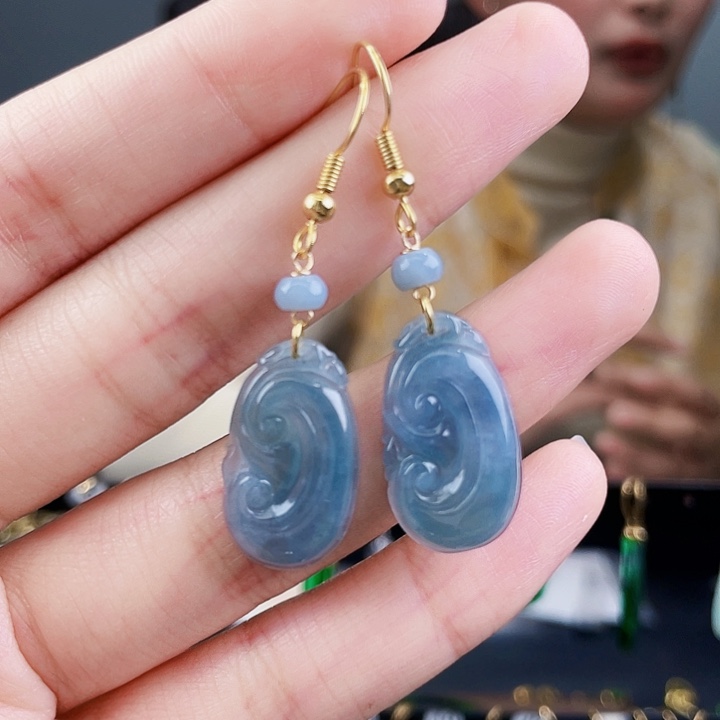 翡翠耳饰未镶嵌饰品