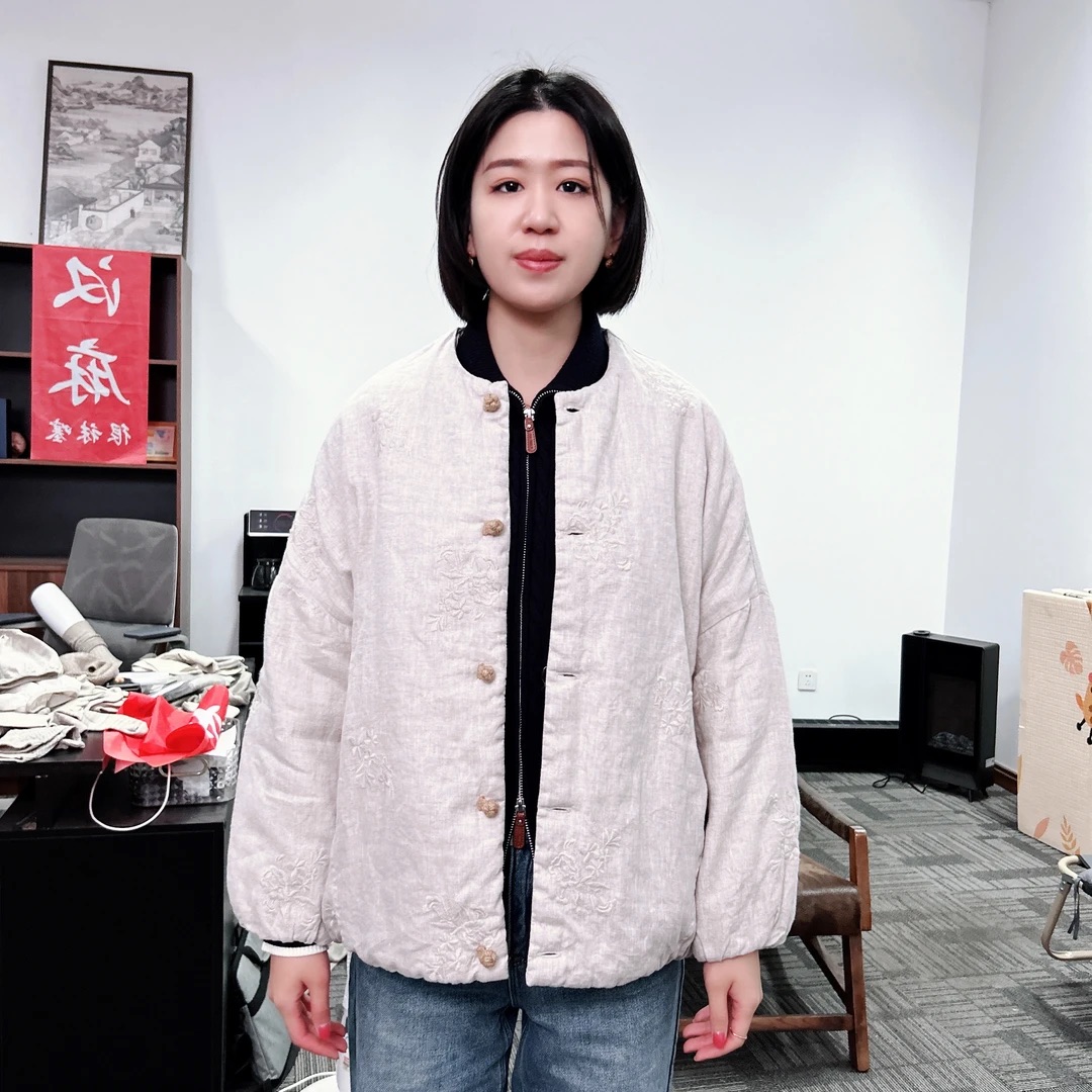 14支雨露汉麻棉袄保暖棉衣女士