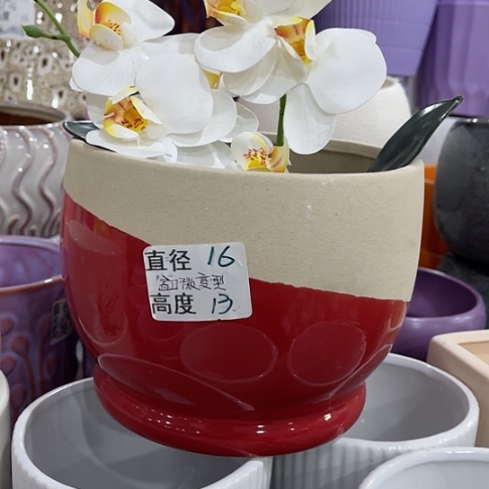 多肉绿植陶瓷花盆9.9包邮，有孔