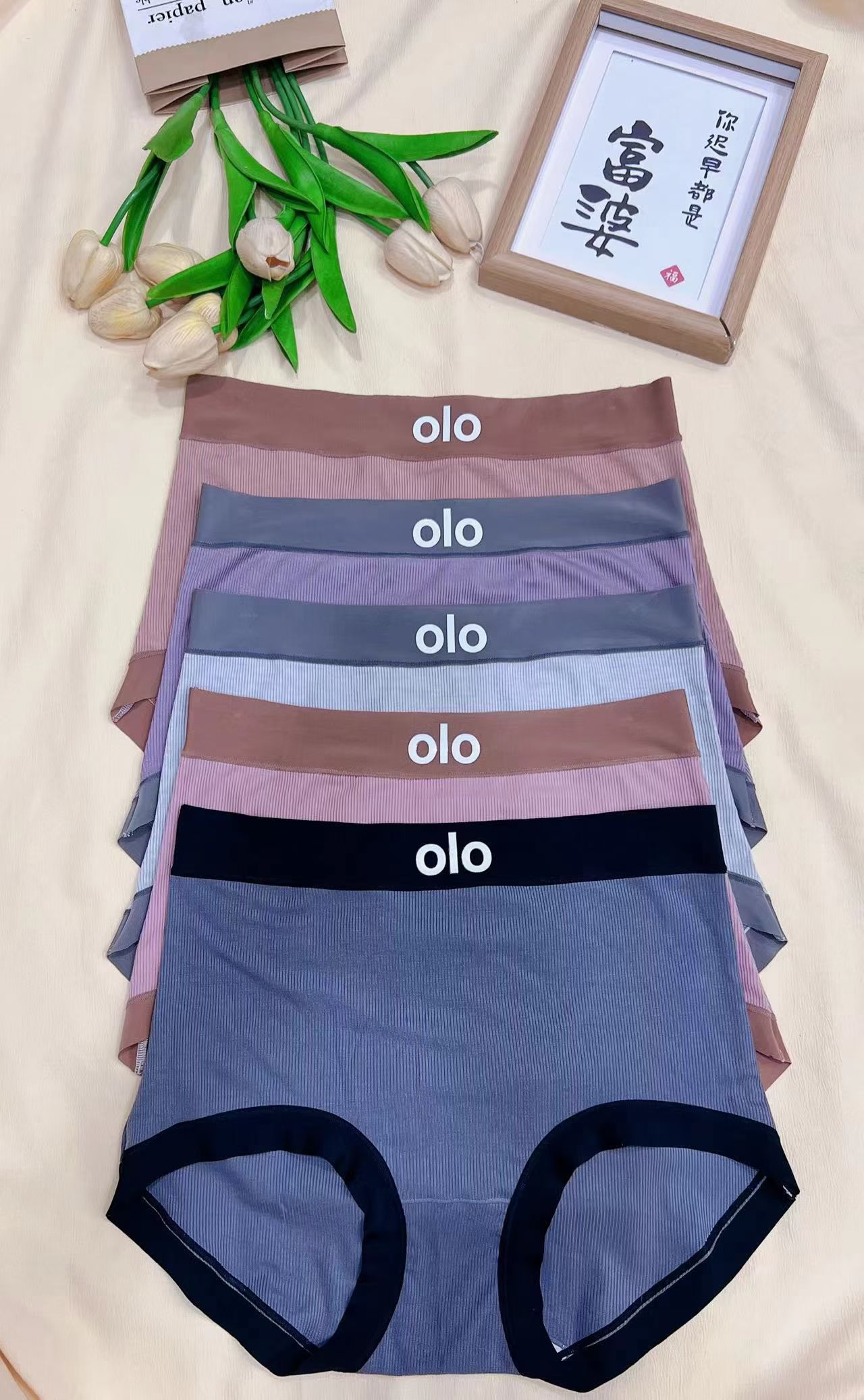 字母螺纹内裤(一组5条）