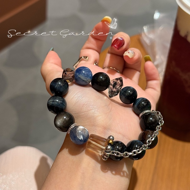 合金手链 【漫天星河】原创系列高品深蓝色系多宝13-14m